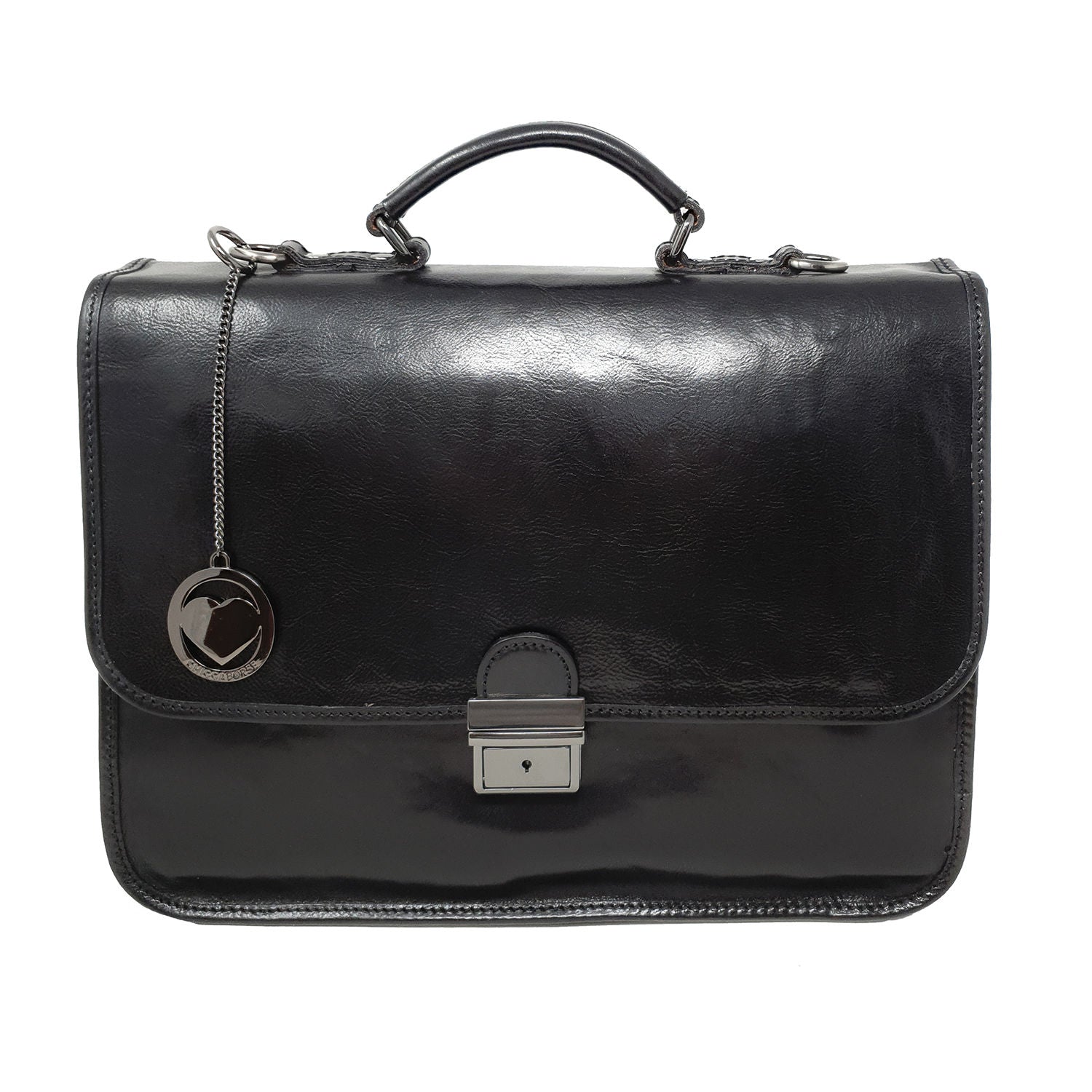 Men's Briefcase Leather Document Case Work Bag - 39x29x10 Cm - G224 