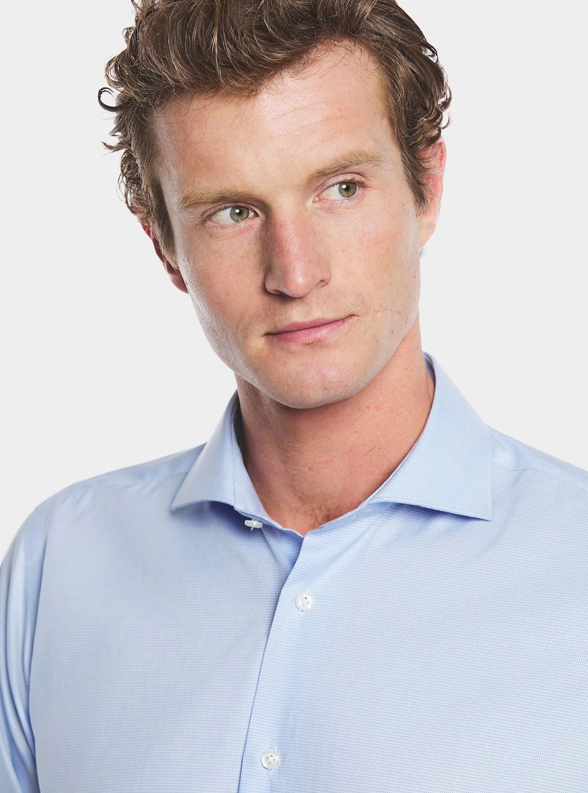 Camicia collo francese in cotone a quadretti