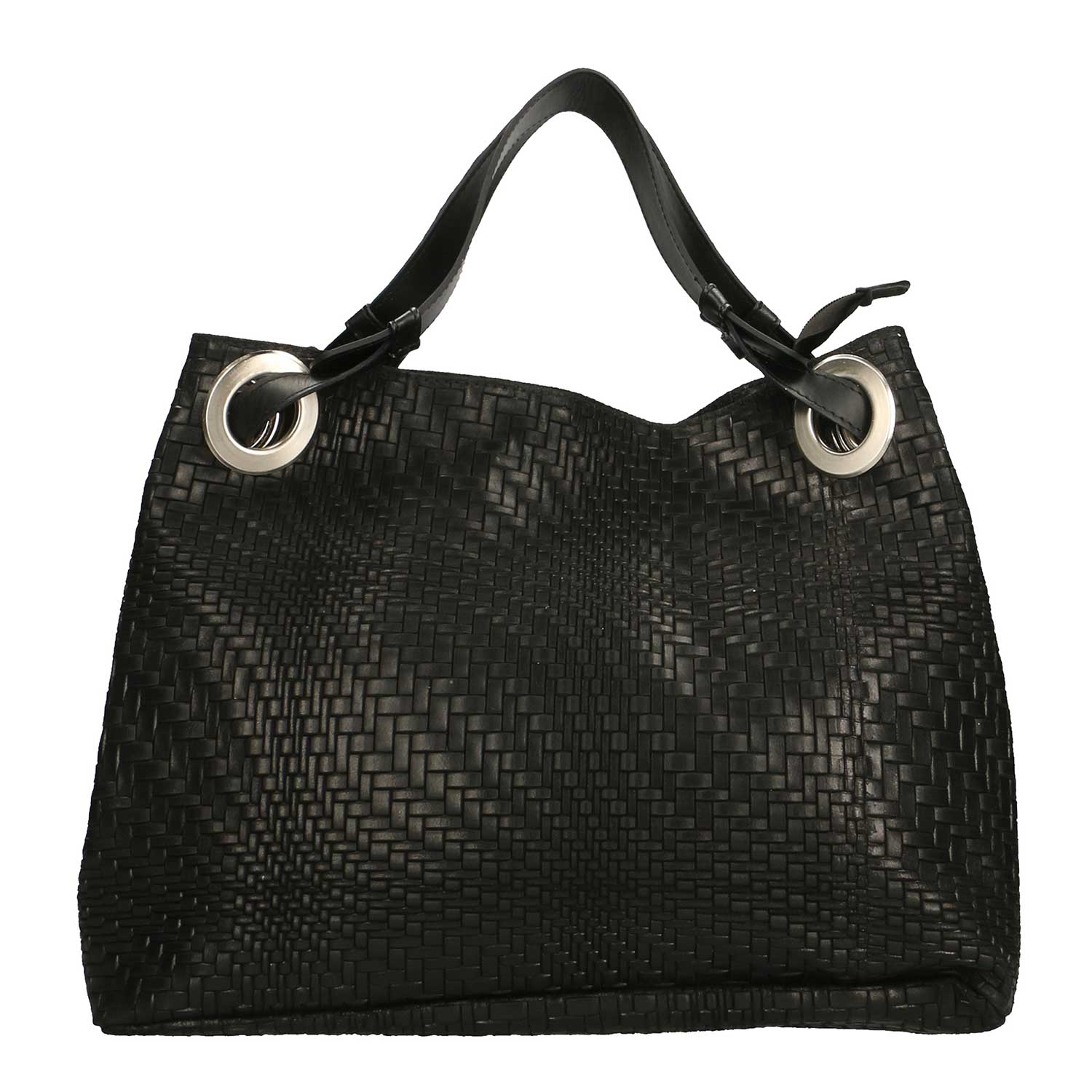 Women's Handbag Woven Leather Print - 38x28x10 Cm - 80059 