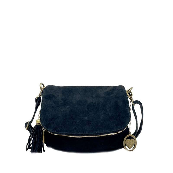 Women's Suede Leather Shoulder Clutch Bag - 80057. 