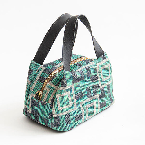 FANTASY - Tiffany Print Suede Satchel