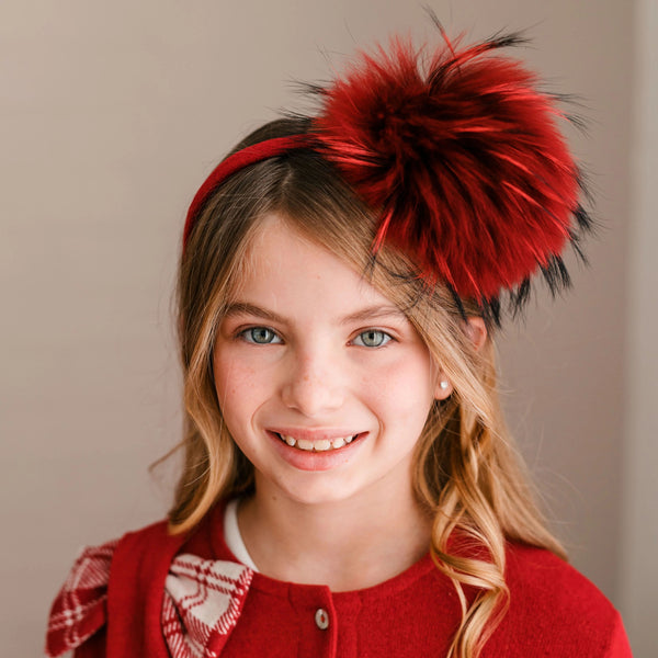 CERCHIETTO ROSSO MAXI POMPON