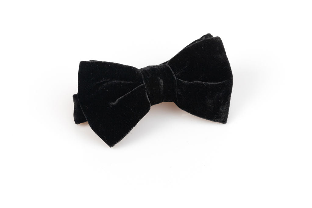 Papillon nero in velluto