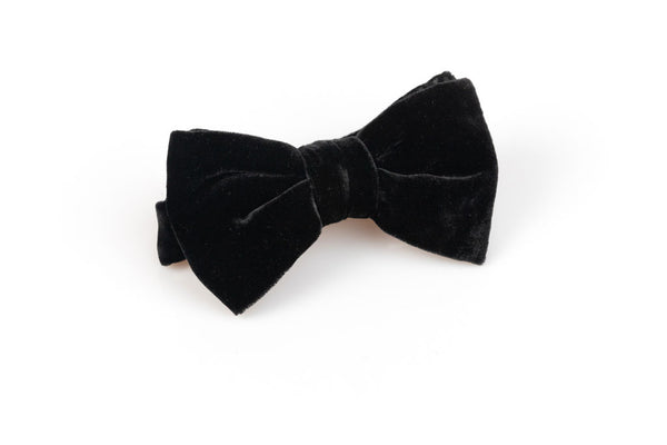 Black velvet bow tie