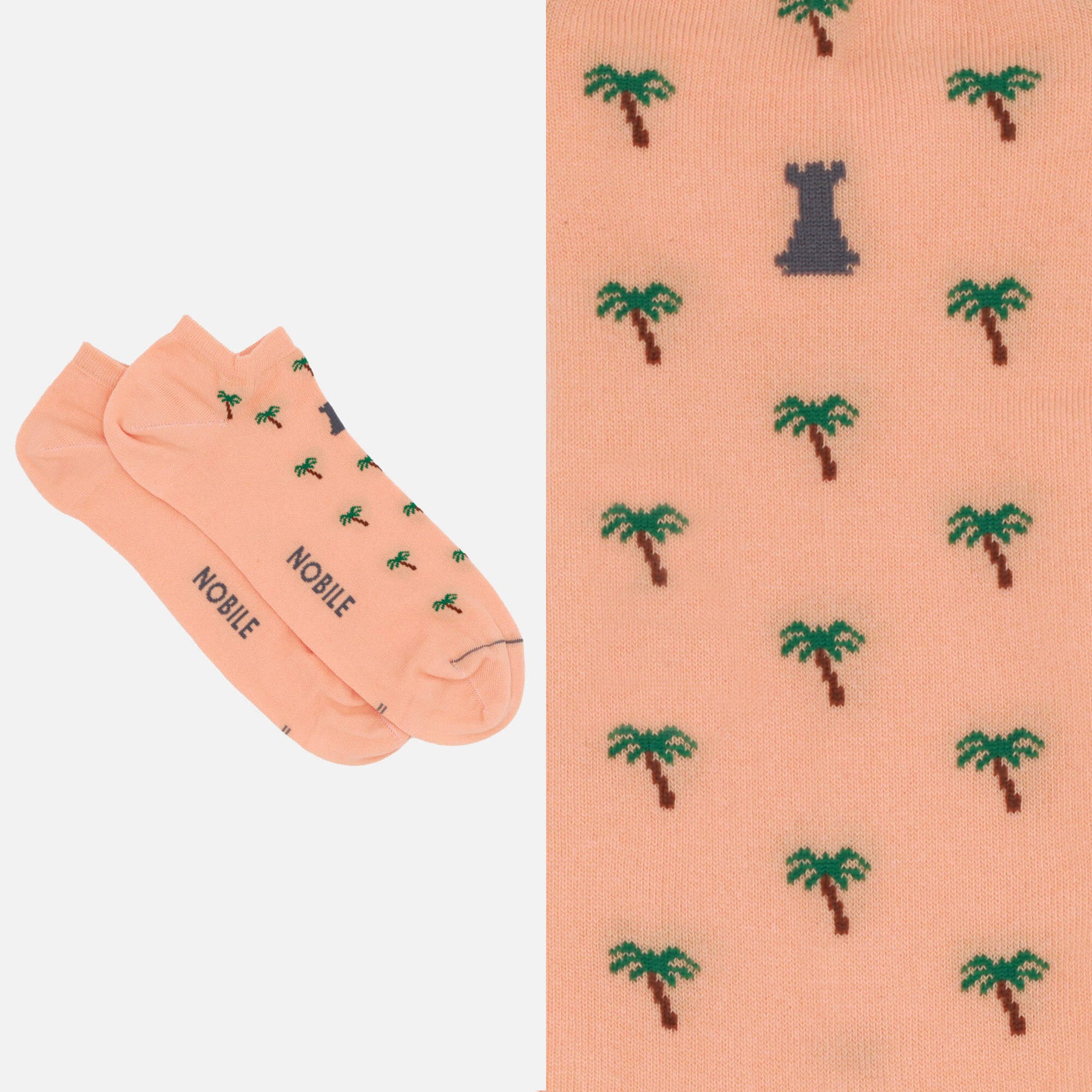 Pure Makò Cotton Ankle Socks - With Design 