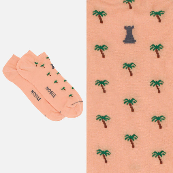 Pure Makò Cotton Ankle Socks - With Design 