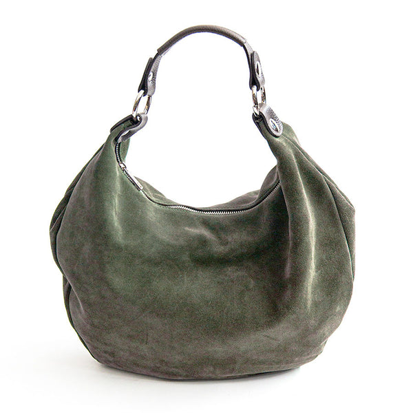 NATALIE IT/AM - Sage Green Suede Hobo Bag