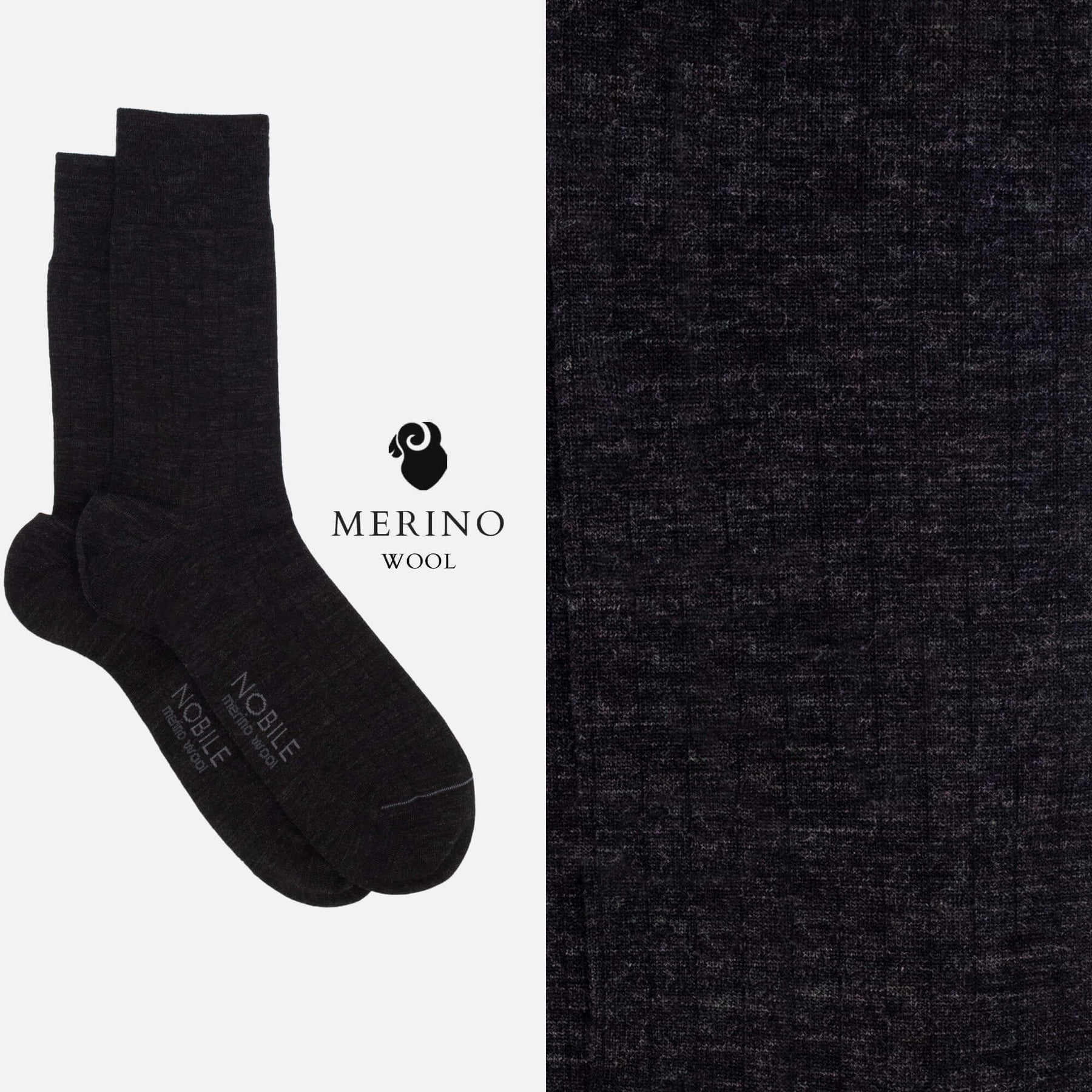 Northern Coasts - Box of 6 short socks in very fine ribbed Merino wool