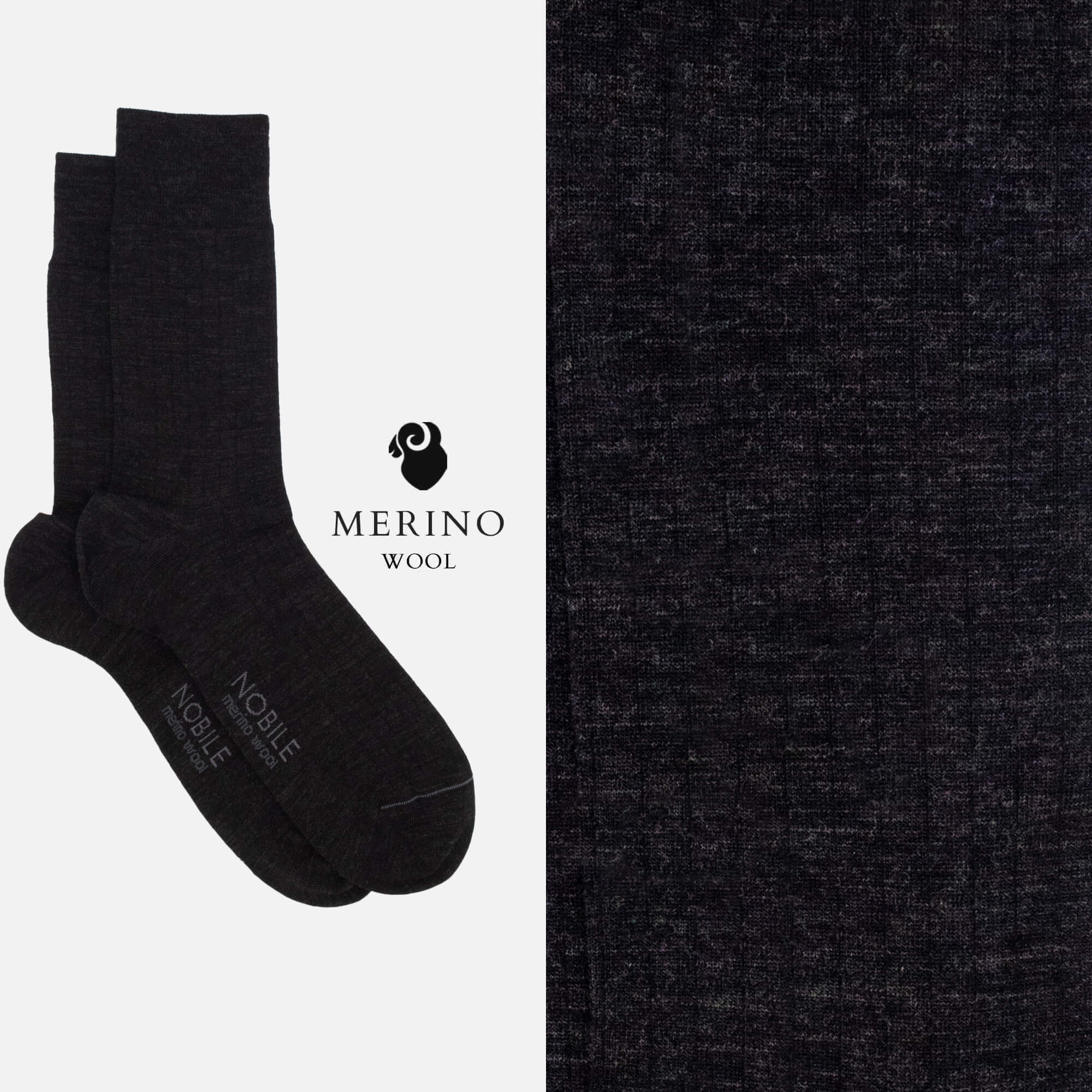 Coste del Nord - Box da 6 calze corte in lana Merino a coste finissime