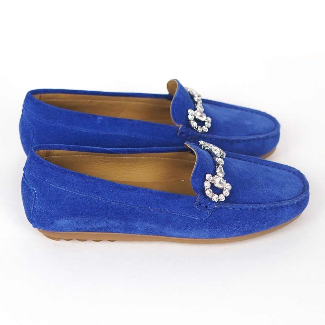 MastroDomenico Women's Handmade Moccasins - Lazurite
