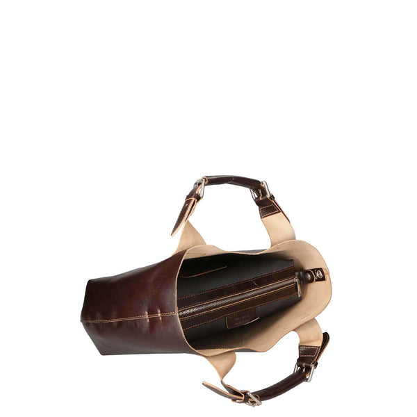 Large Leather Satchel Bag for Women - 44x30x13 cm - 9007 