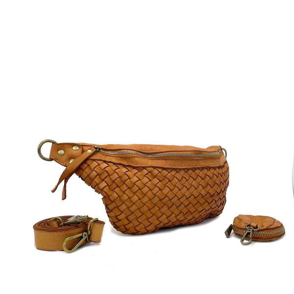 Unisex Vintage Style Soft Leather Crossbody Fanny Pack - K036 