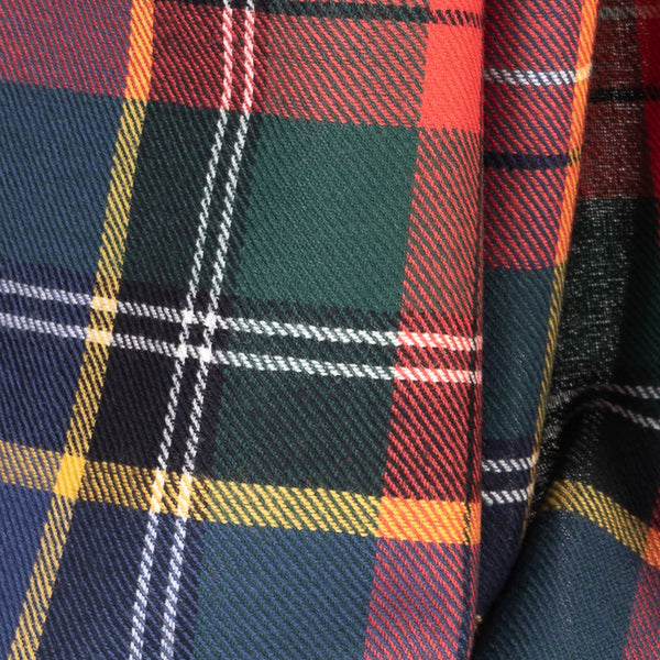 Pure wool checked scarf 