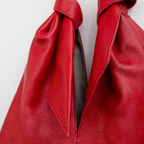 FIOCCO - Sacca in pelle rosso