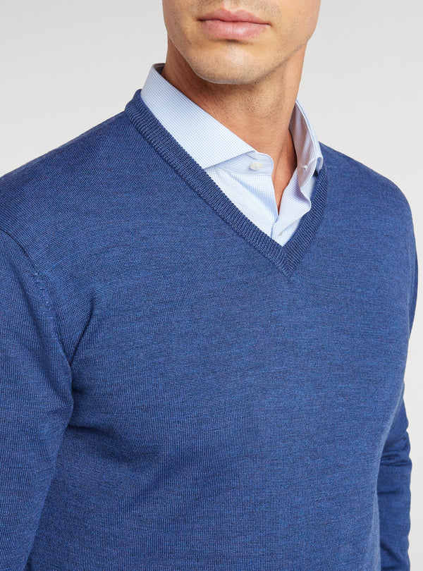 Merino wool V-neck sweater