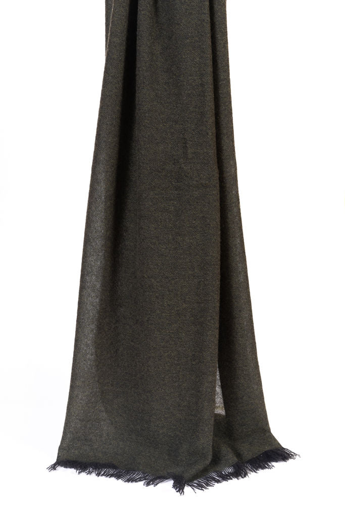 Pure cashmere green scarf