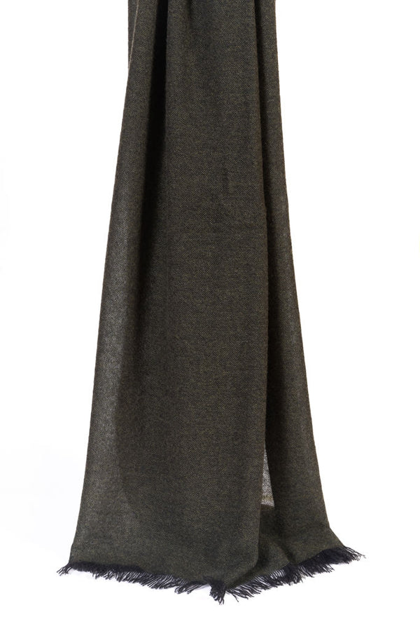 Pure cashmere green scarf