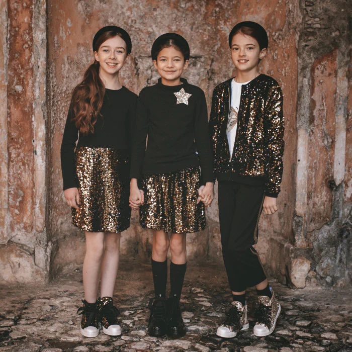 GONNA PAILLETTES ORO