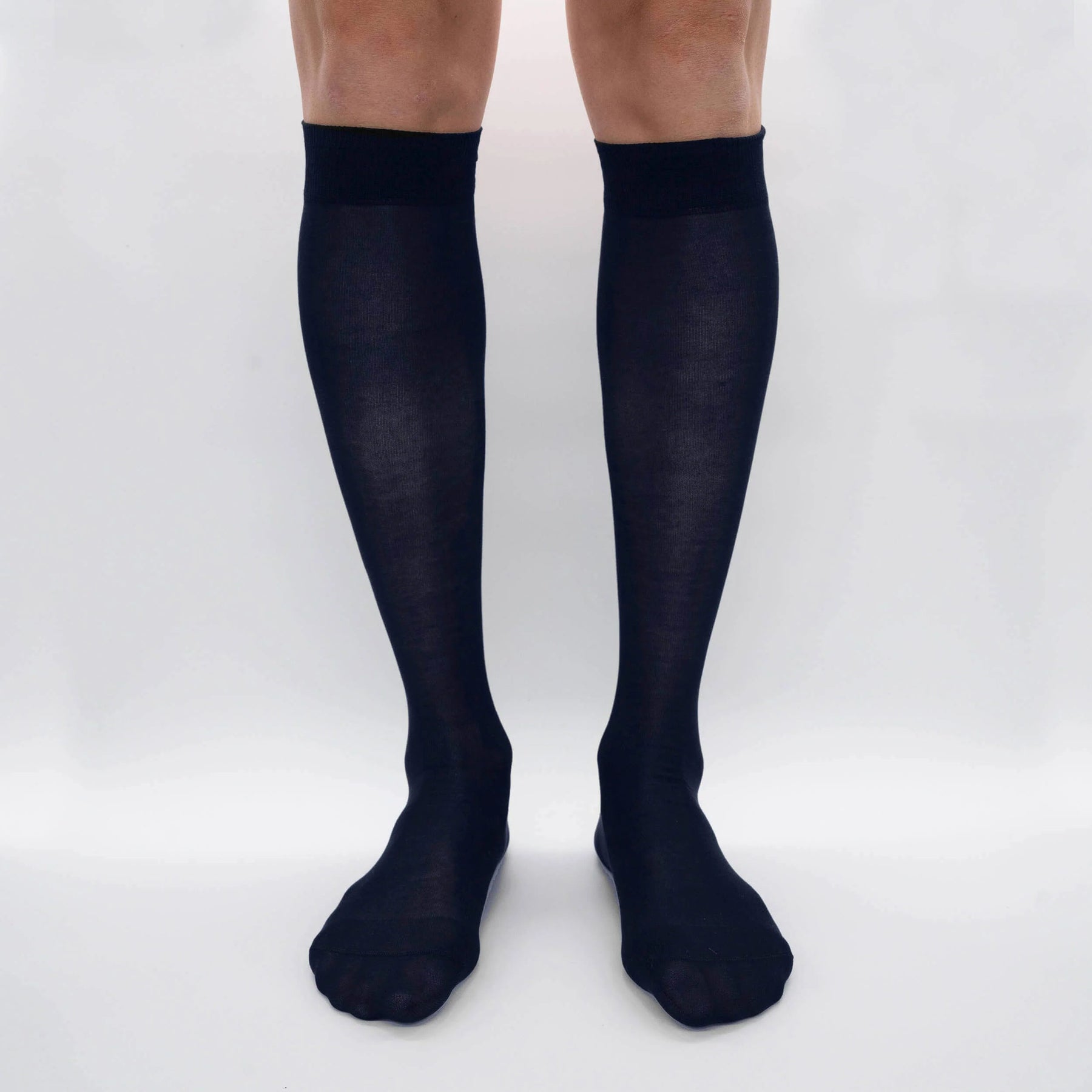 Mulberry Silk Chiffon - Fine Knit Long Stocking