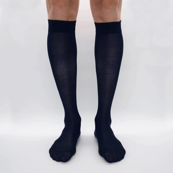 Mulberry Silk Chiffon - Fine Knit Long Stocking