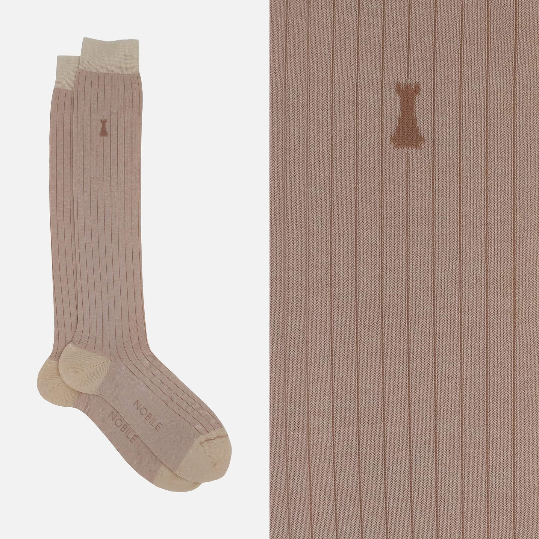 Julius Caesar - Long sock with very fine ribs