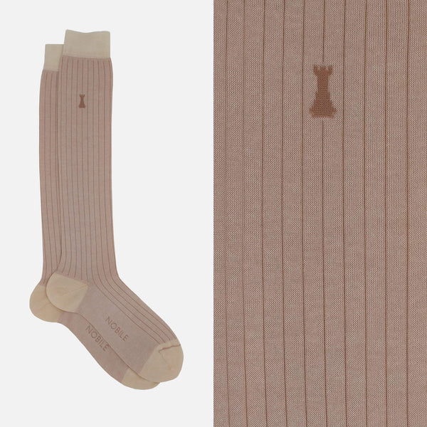 Julius Caesar - Long sock with very fine ribs