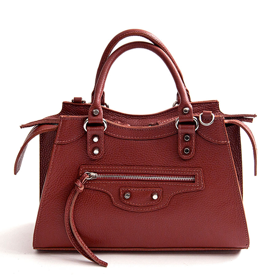 BARCELLONA - bauletto in pelle rubino