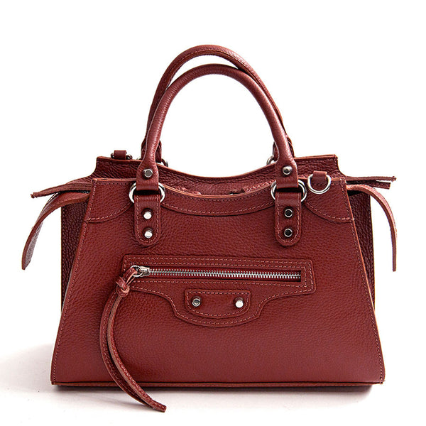 BARCELLONA - bauletto in pelle rubino