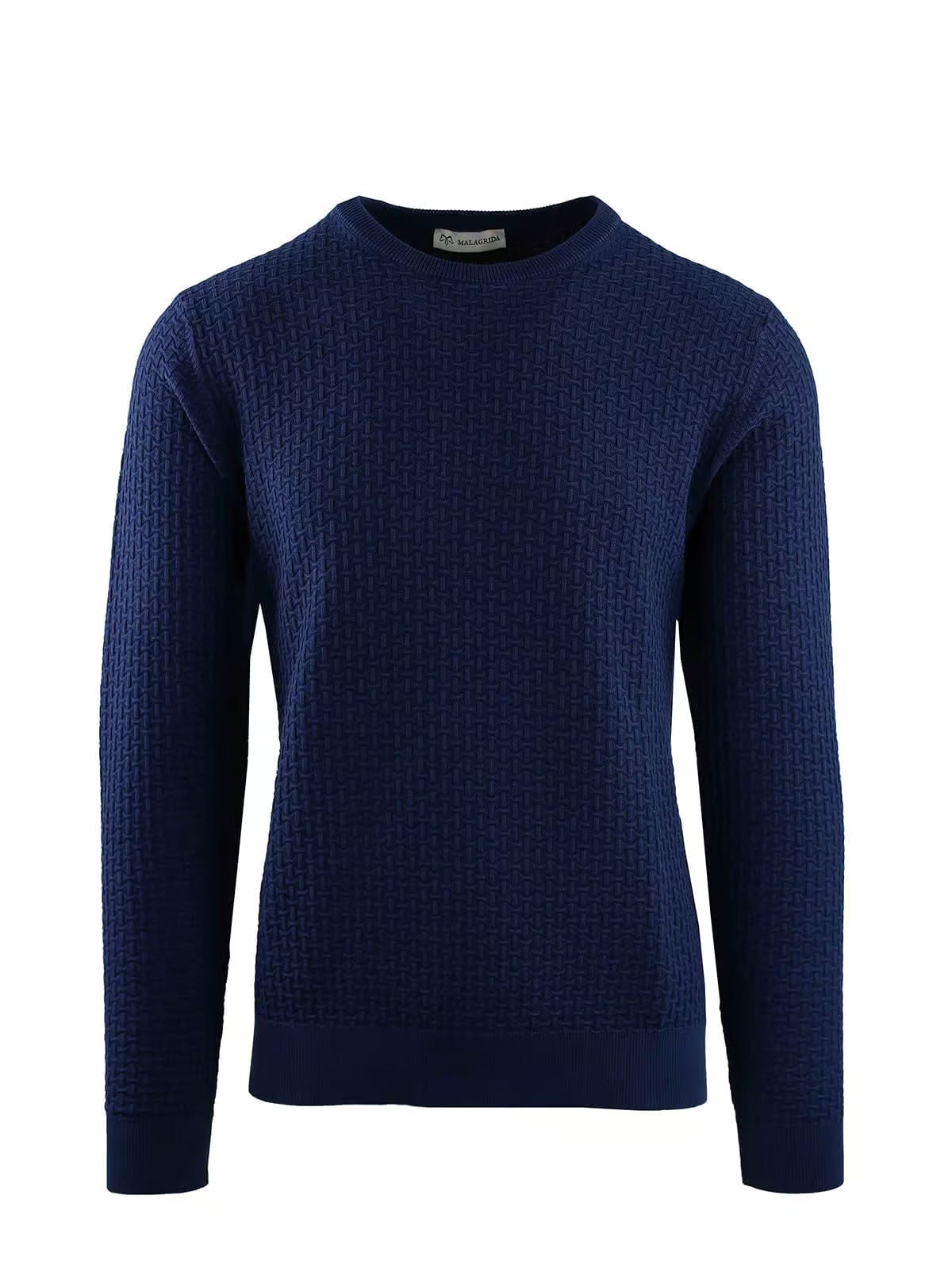 CREW NECK LONG SLEEVE WITH DÉLAVÉ EFFECT DIAMOND WORKMANSHIP