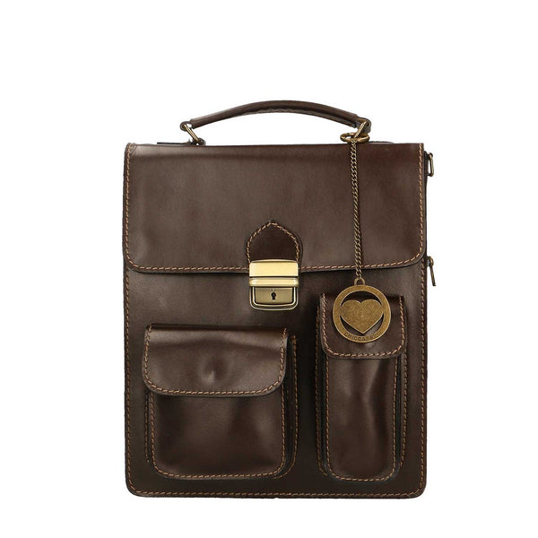 Business bag, men's leather bag - 27x32x10 cm - 7013 