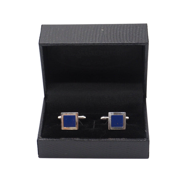 Elegant Blue Square Cufflinks