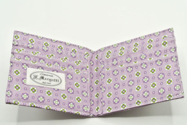 Pink card holder in pure silk