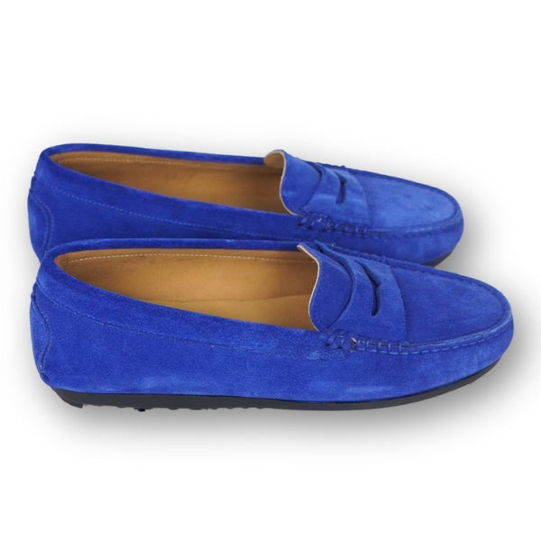 MastroDomenico Women's Handmade Moccasins - Agata Blu