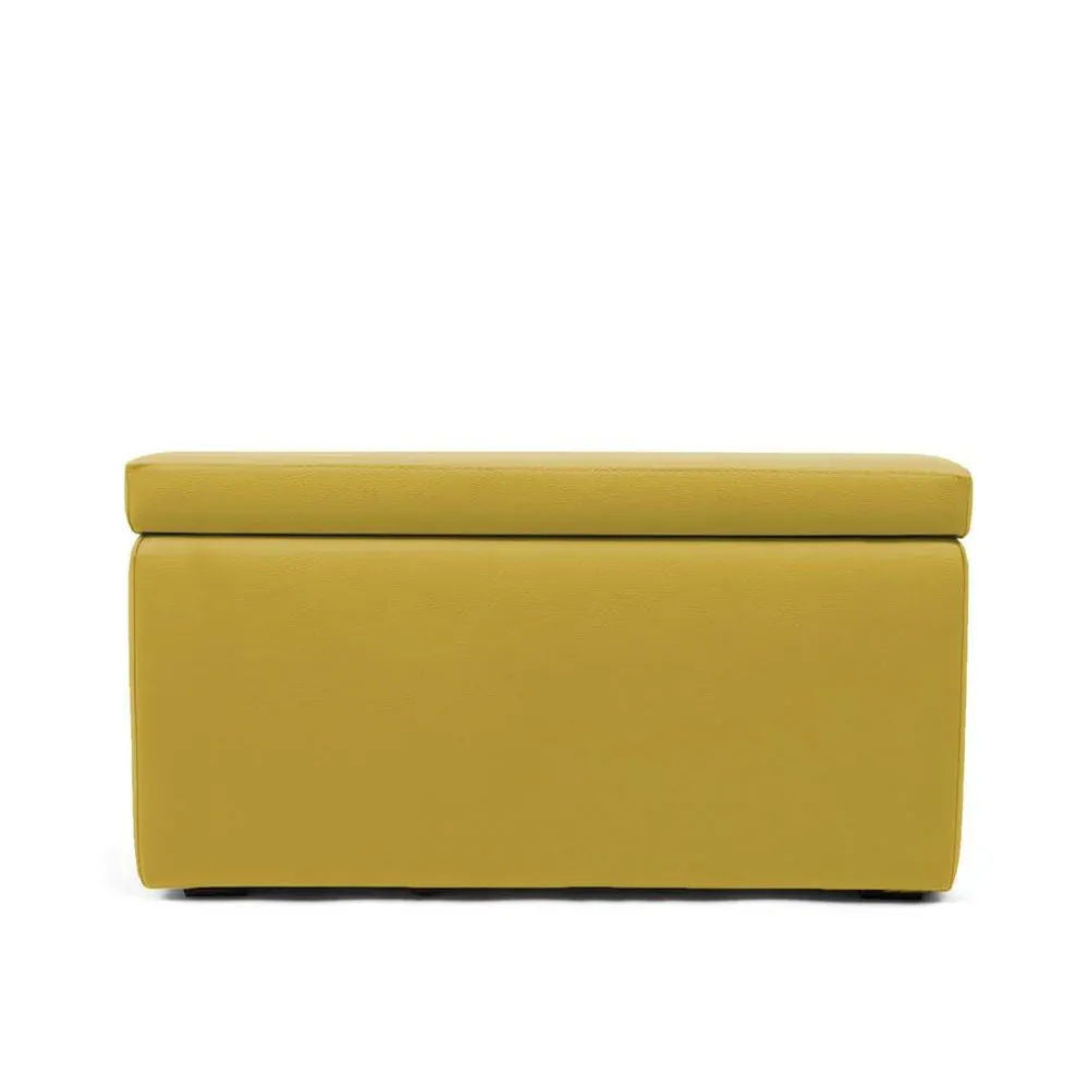 PANDORA 84 ECO, Rectangular Pouf Container in Eco-leather 84x42 h42