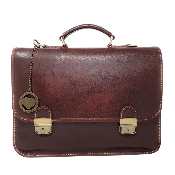 Borsa da lavoro Ventiquattrore Portadocumenti da Uomo Tracolla in pelle - 40x28x10 Cm - G225