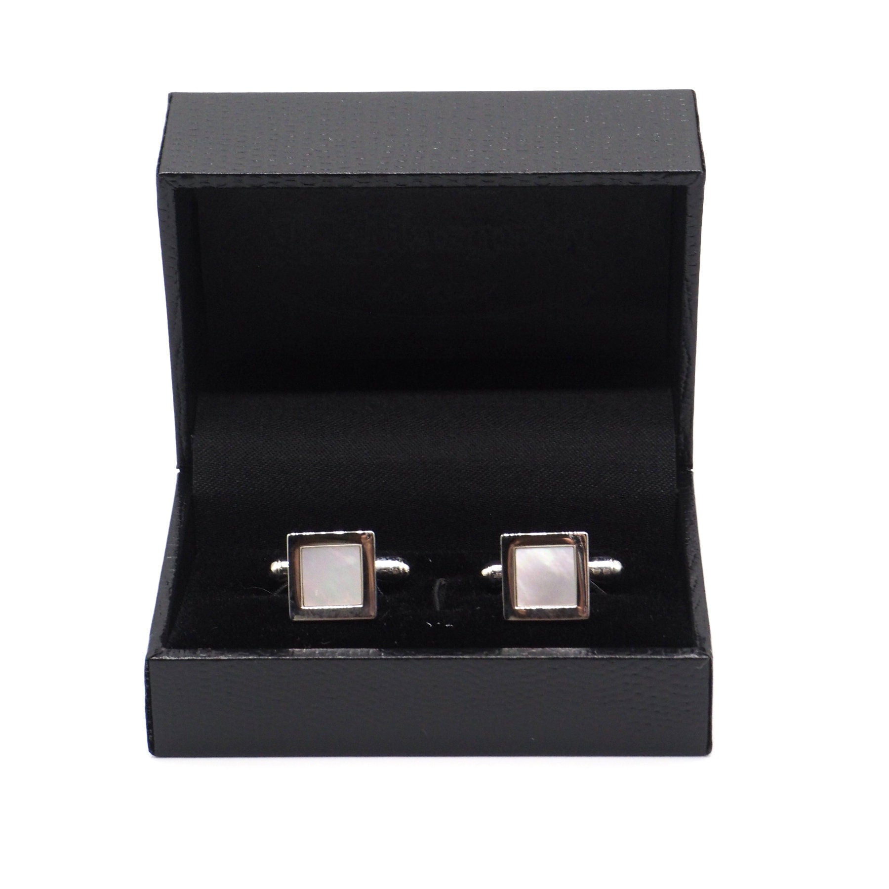 Elegant square mother of pearl cufflinks