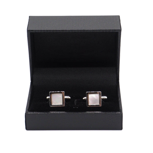Elegant square mother of pearl cufflinks