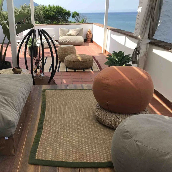 COCOON SOFT M, Round Bean Bag in Removable Cotton 58x40
