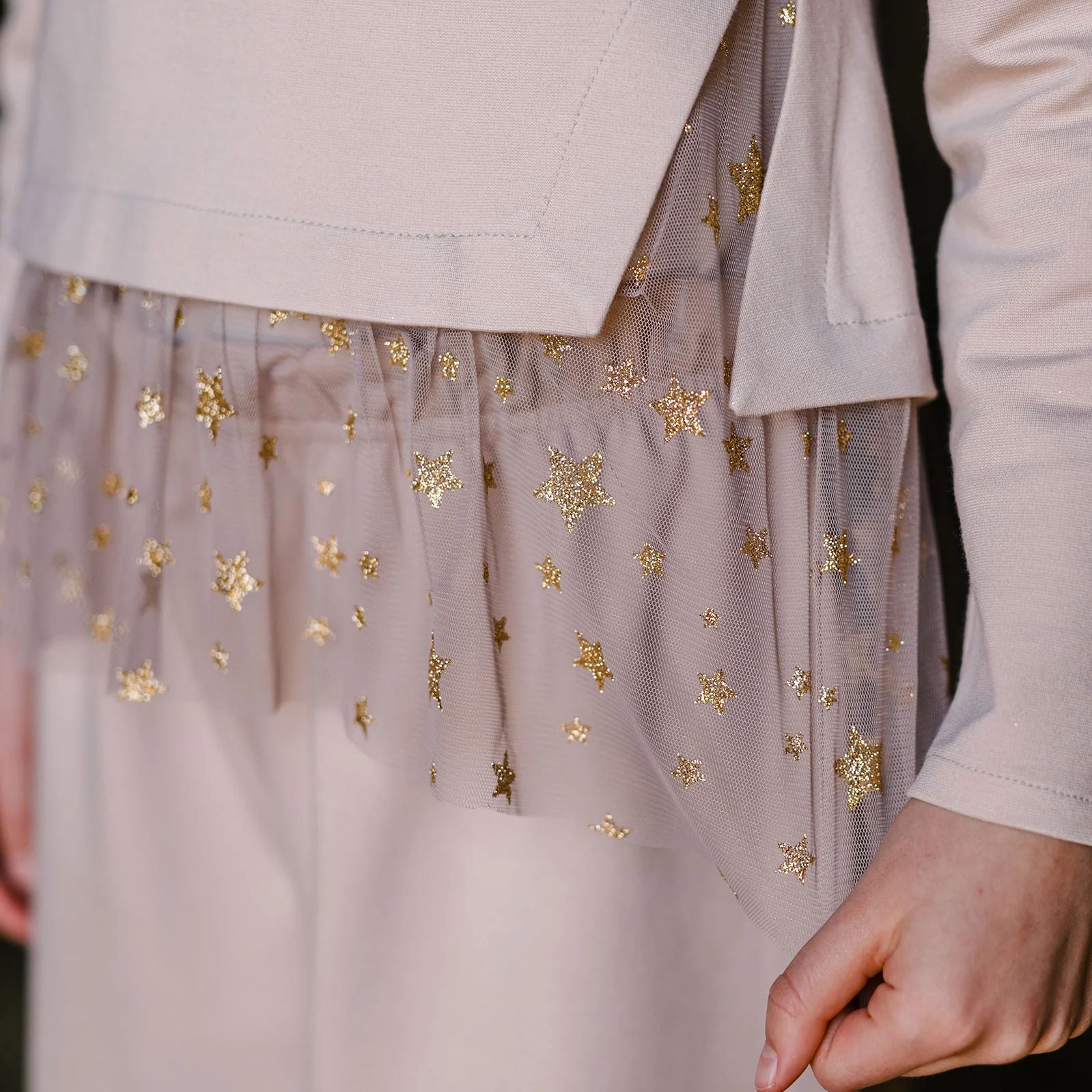 MAGLIA ORLO TULLE STELLINE