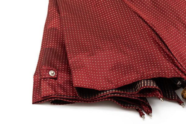 Mario Talarico Folding Umbrella Red Bamboo Handle