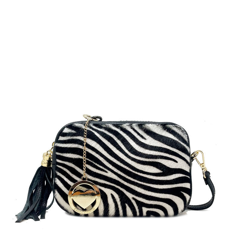 Borsa Piccola da Donna a Spalla Clutch in Cavallina e Pelle Dollaro - Savana K049