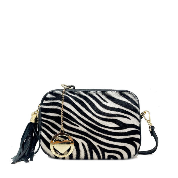 Small Women's Shoulder Bag Clutch in Cavallina and Dollaro Leather - Savana K049 