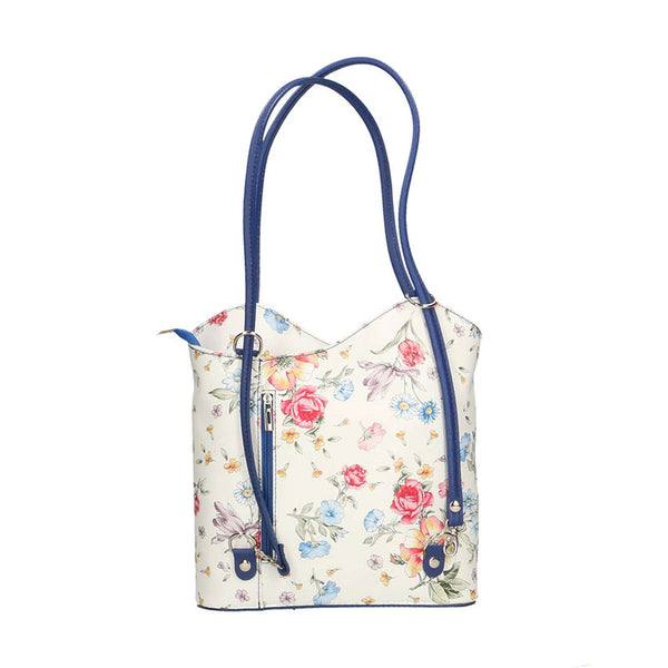 Borsa a Spalla da Donna Fantasia Floreale in Pelle - 27x30x9 cm - 80056