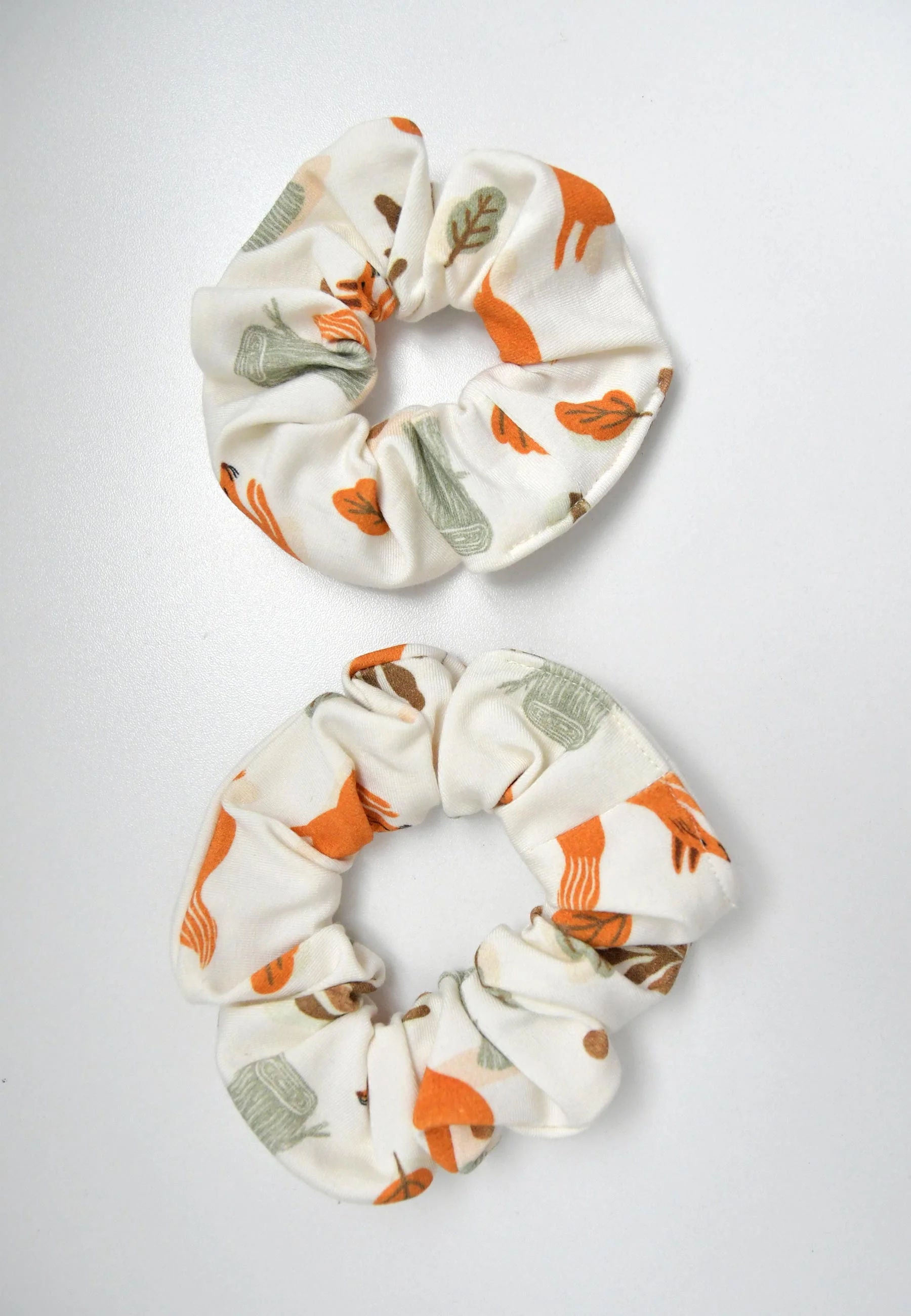Chouchou (scrunchie) in bambù - Volpi - Palloncino blu