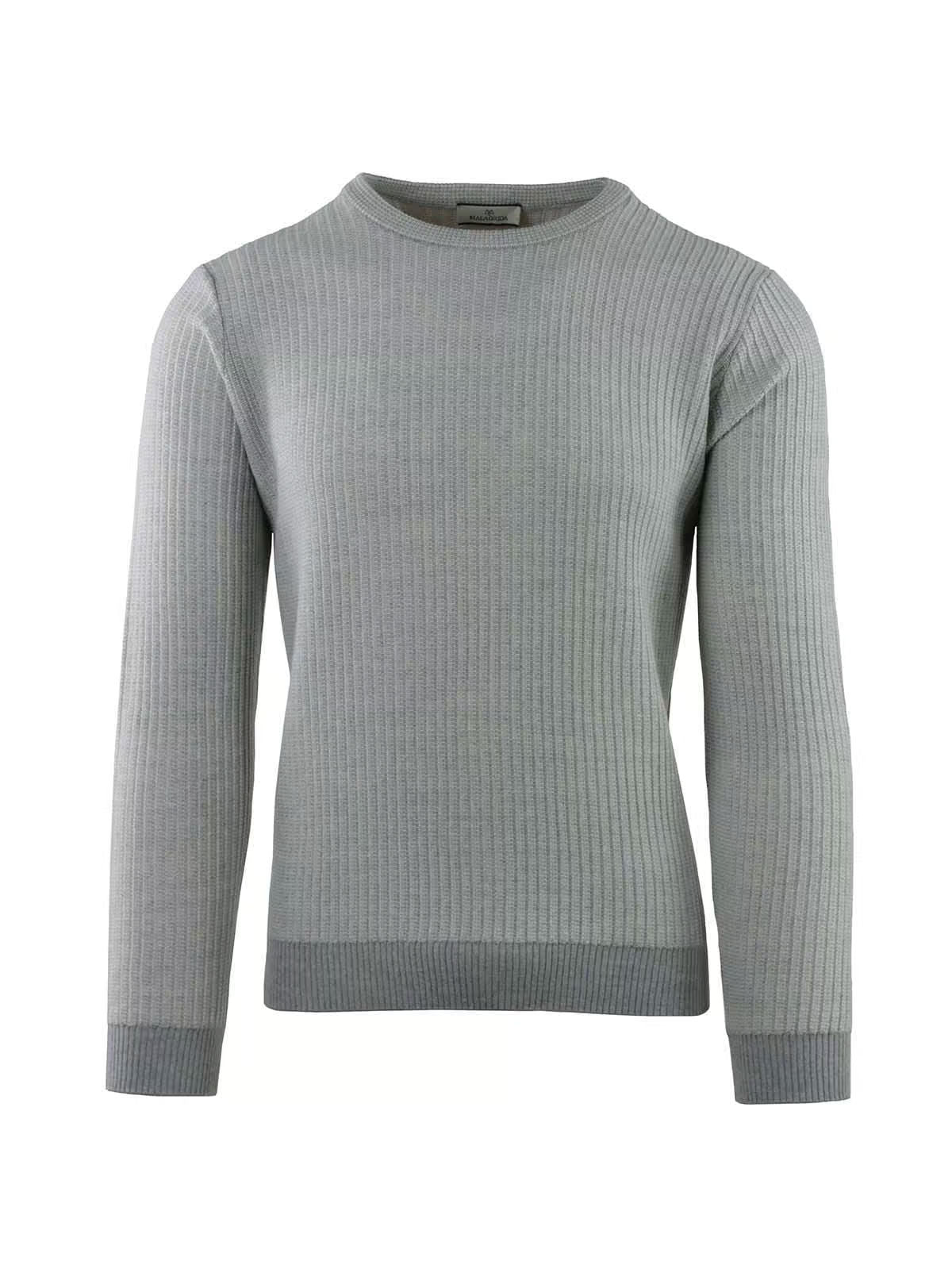 TWO-TONE JACQUARD CREW NECK