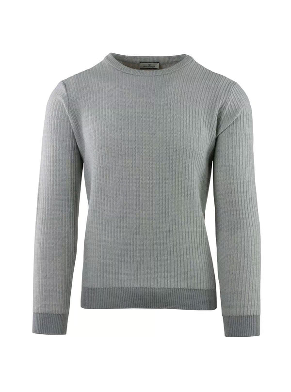 TWO-TONE JACQUARD CREW NECK