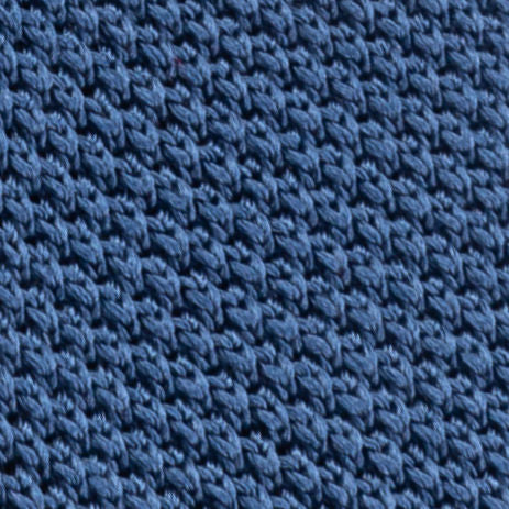 Pure silk denim tricot tie