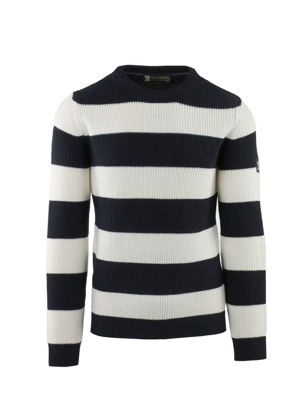 CREW NECK ENGLISH RIB STRIPED