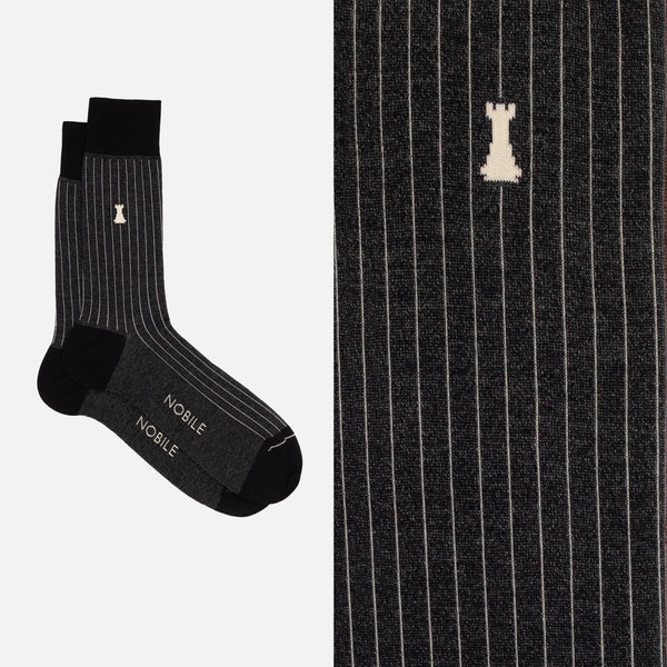 Julius Caesar - Short sock with very fine ribs 