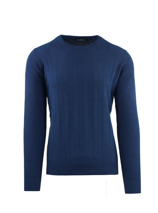 CREW NECK WITH HERRINGBONE WORKED RIBS